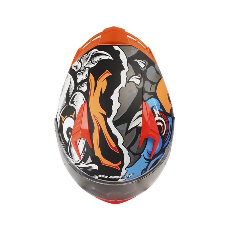 CASCO SHAFT SH-526SP KROK MATE NEGRO NARANJA NEON