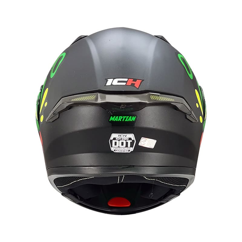 CASCO ICH ICH-3120DV MARTIAN MATE NEGRO VERDE NEON
