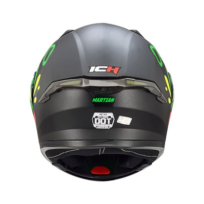 CASCO ICH ICH-3120DV MARTIAN MATE NEGRO VERDE NEON