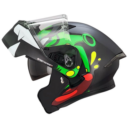 CASCO ICH ICH-3120DV MARTIAN MATE NEGRO VERDE NEON