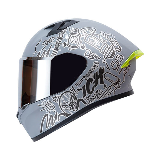 CASCO ICH ICH-503SP BANKS MATE GRIS GRIS VISOR PLATA