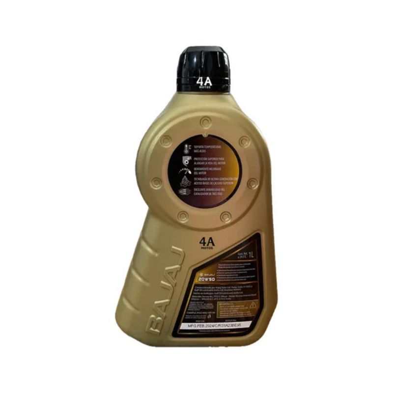 ACEITE BAJAJ 20W50 DORADO 4T 1L