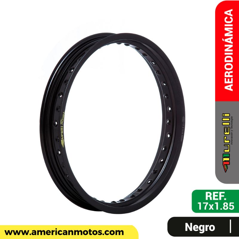 RIN MURELLI 185X17 AERO NEGRO – American Motos Colombia