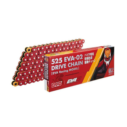 CADENA DID 525EVA-02-120ZB XRING ROJO NARANJA