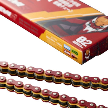 CADENA DID 525EVA-02-120ZB XRING ROJO NARANJA