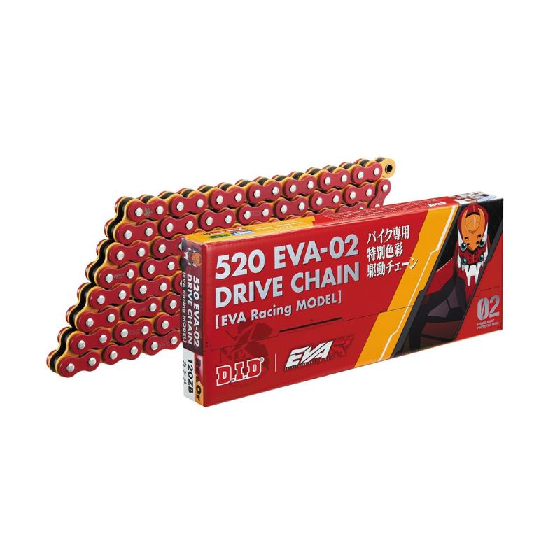 CADENA DID 520EVA-02-120ZB XRING ROJO NARANJA