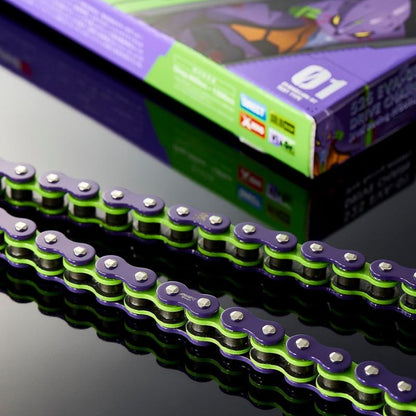 CADENA DID 525EVA-01-120ZB XRING VIOLETA Y VERDE