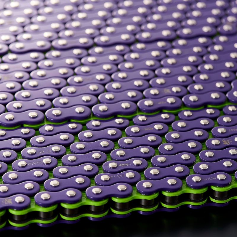 CADENA DID 520EVA-01-120ZB XRING VIOLETA Y VERDE