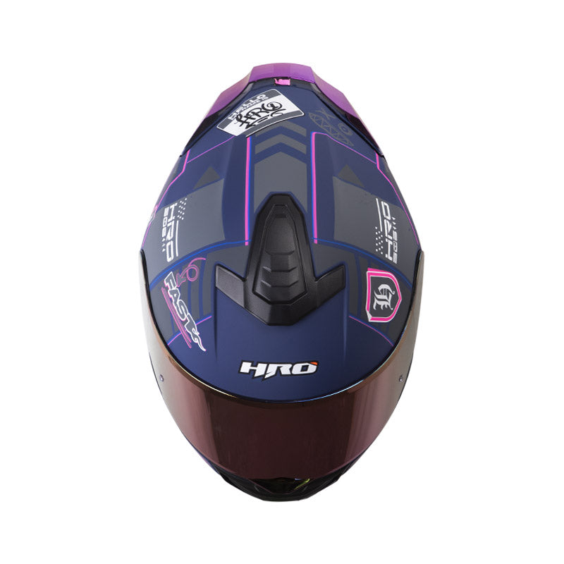 CASCO HRO HRO-506SP CITAX MATE AZUL OSCURO FUCSIA IRIDIUM