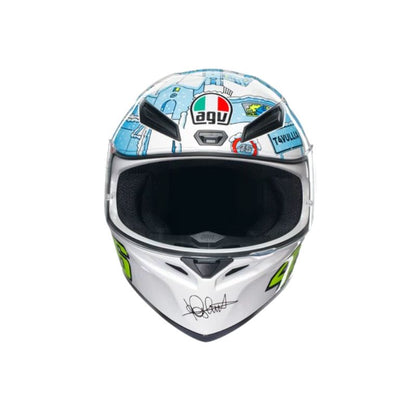 agv helmet colombia valentino rossi 1:8 Misano Race 2 2020 Winter Test Casco Agv Navidad