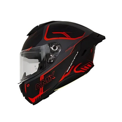CASCO AMX STREAM ENIGMA MATE NEGRO ROJO
