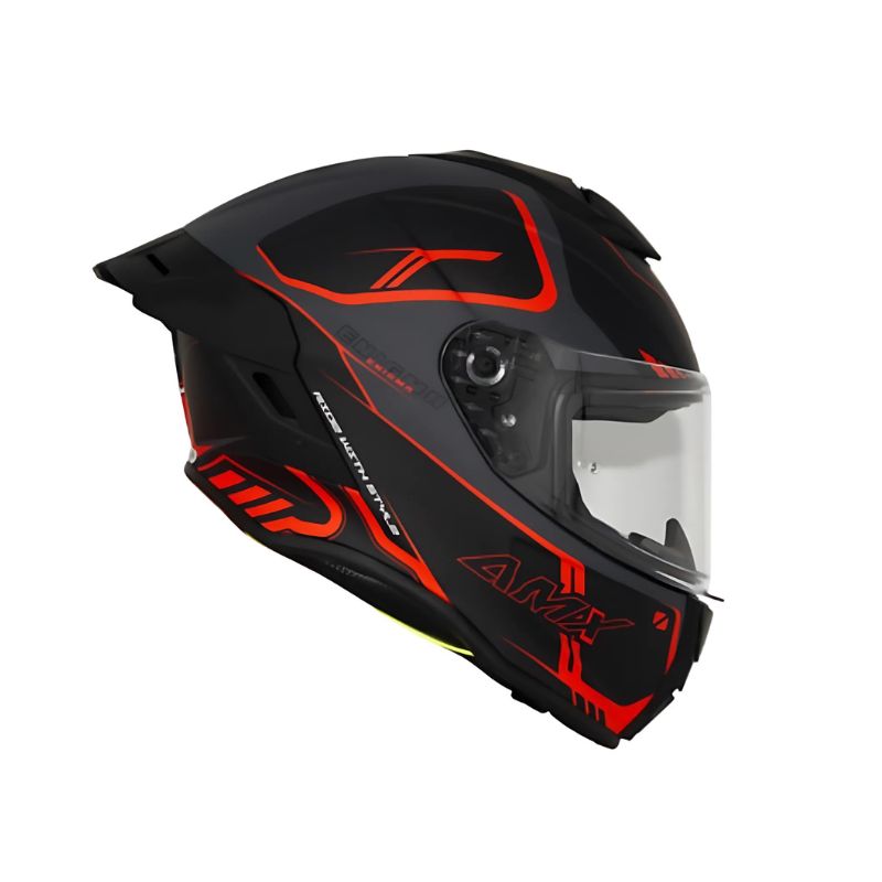 CASCO AMX STREAM ENIGMA MATE NEGRO ROJO