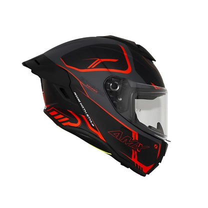 CASCO AMX STREAM ENIGMA MATE NEGRO ROJO