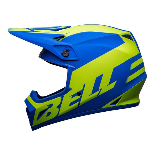 CASCO BELL MX9 MIPS DISRUPT MATE AZUL AMARILLO