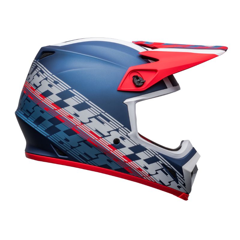 CASCO BELL MX9 MIPS OFFSET MATE AZUL BLANCO