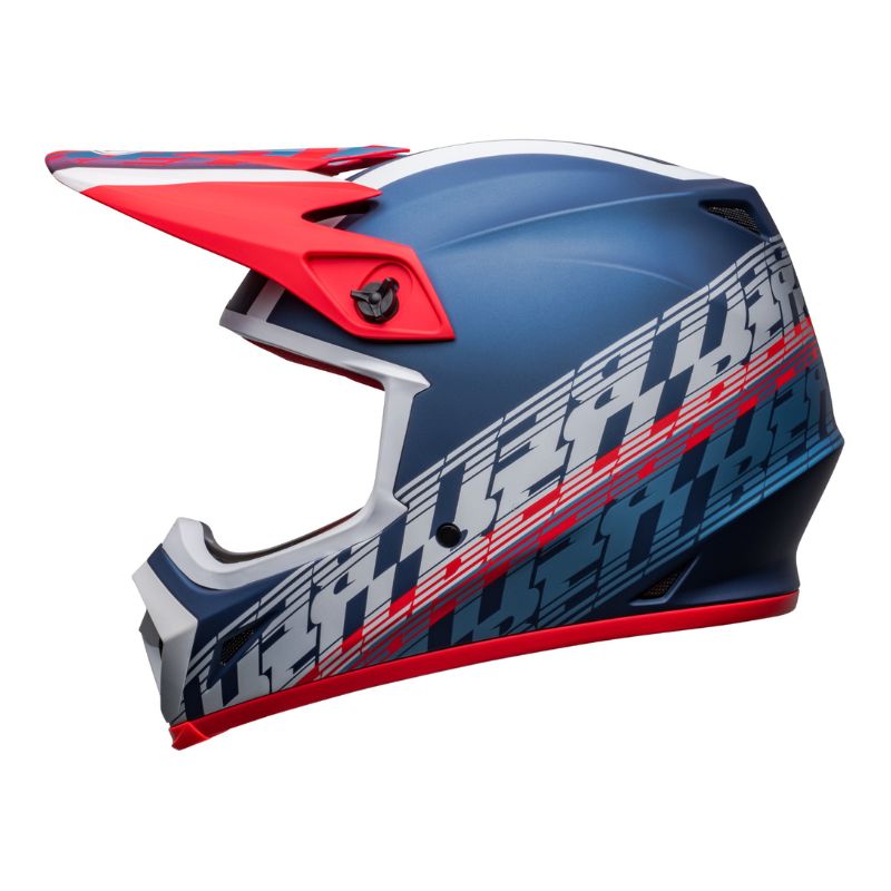CASCO BELL MX9 MIPS OFFSET MATE AZUL BLANCO