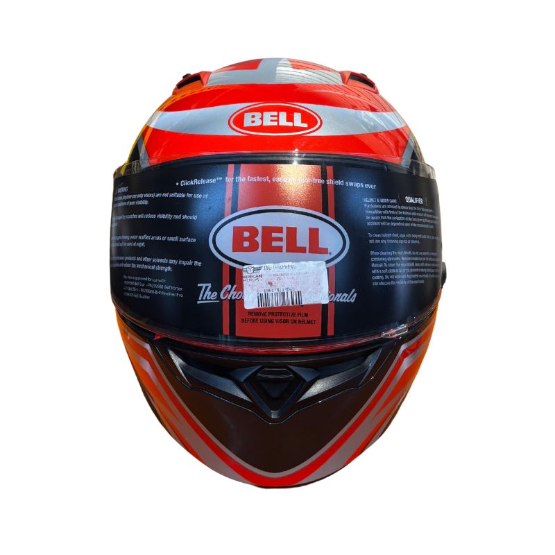 CASCO BELL QUALIFIER CONDUICT ROJO PLATA