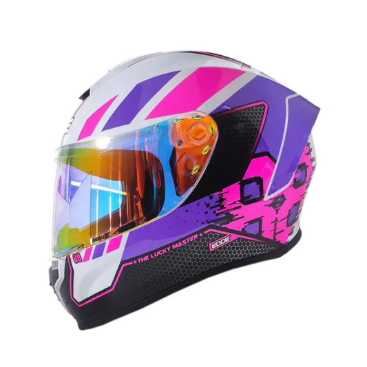 CASCO EDGE FRANKIE MASTER 88 BLANCO ROSADO
