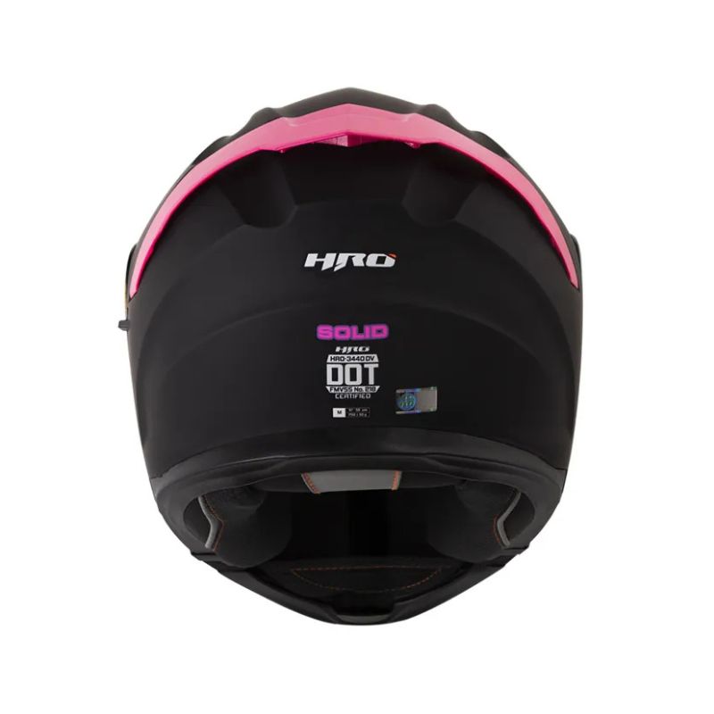 CASCO HRO HRO-3440DV SOLID MATE NEGRO FUCSIA VISOR MORADO