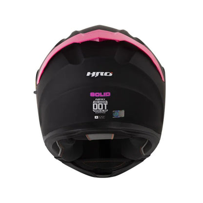 CASCO HRO HRO-3440DV SOLID MATE NEGRO FUCSIA VISOR MORADO