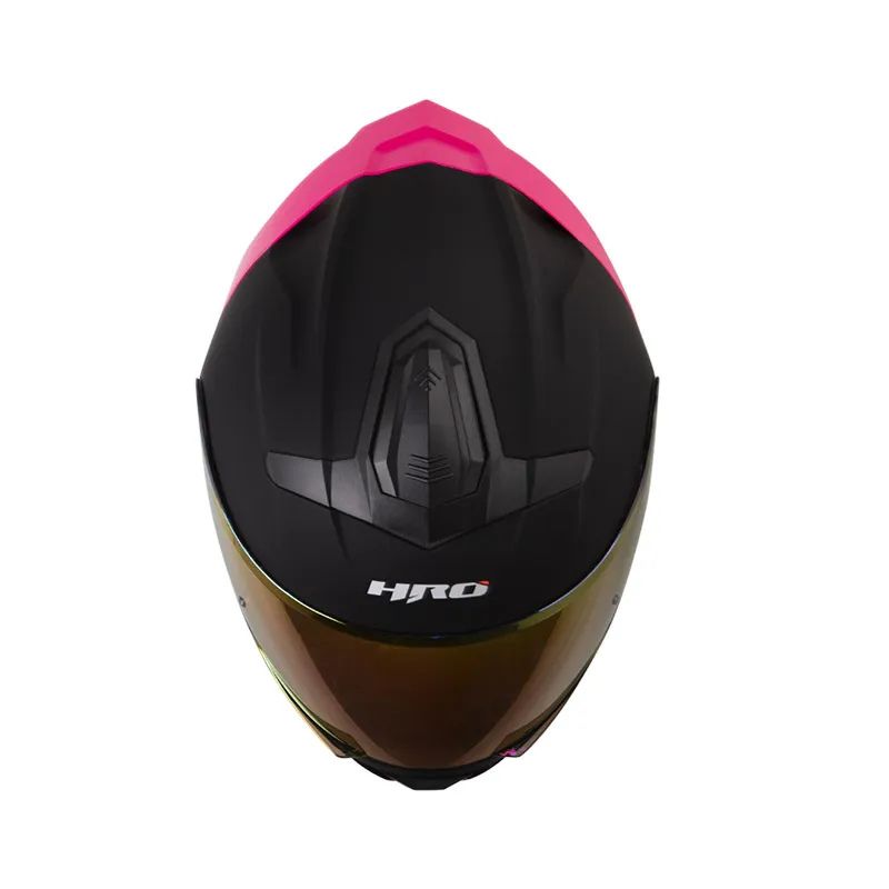 CASCO HRO HRO-3440DV SOLID MATE NEGRO FUCSIA VISOR MORADO