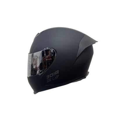 CASCO HRO HRO-511 SOLID MATE NEGRO7 VISOR IRIDIUM PLATA