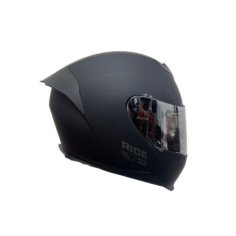 CASCO HRO HRO-511 SOLID MATE NEGRO7 VISOR IRIDIUM PLATA