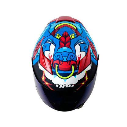 CASCO HRO HRO-514DV HAWARDIAN MATE AZUL ROJO VISOIR IRIDIUM