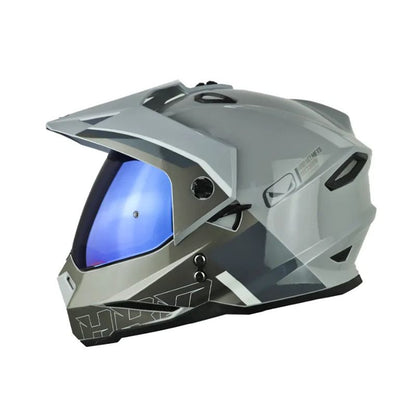 CASCO HRO HRO-MX330DV DOWNHILL GRIS GRIS VISOR IRIDIUM AZUL