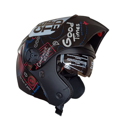 CASCO ICH-3110DV WHERE TO NEXT MATE NEGRO ROJO VISOR HUMO
