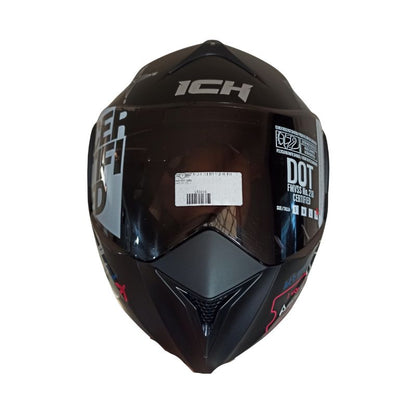 CASCO ICH-3110DV WHERE TO NEXT MATE NEGRO ROJO VISOR HUMO