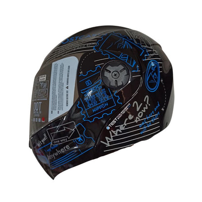 CASCO ICH-3110DV WHERE TO NEXT NEGRO PLATA VISOR PLATA