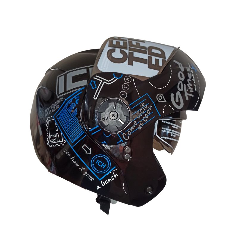 CASCO ICH-3110DV WHERE TO NEXT NEGRO PLATA VISOR PLATA
