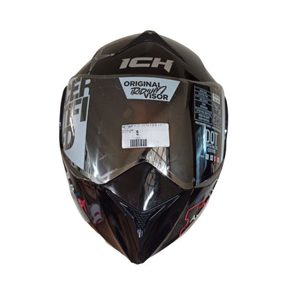 CASCO ICH-3110DV WHERE TO NEXT NEGRO ROJO VISOR PLATA
