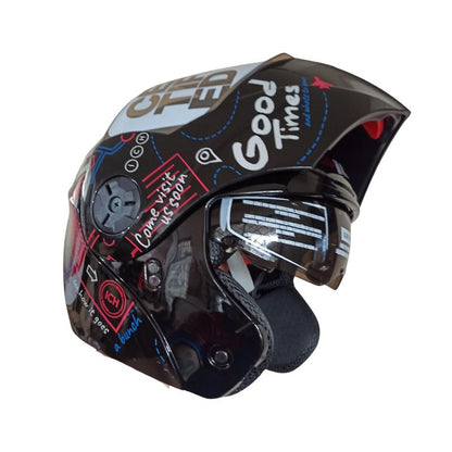CASCO ICH-3110DV WHERE TO NEXT NEGRO ROJO VISOR PLATA