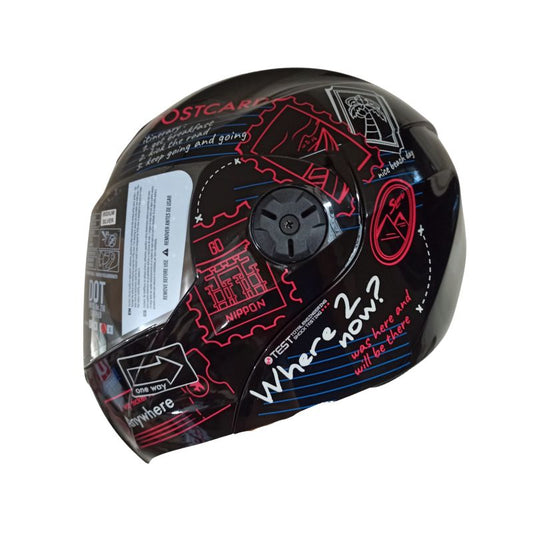 CASCO ICH-3110DV WHERE TO NEXT NEGRO ROJO VISOR PLATA