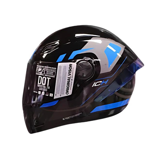 CASCO ICH-501SP DES NEGRO AZUL VISOR HUMO