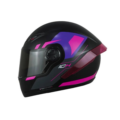 CASCO ICH-501SP DES NEGRO FUCSIA VISOR HUMO
