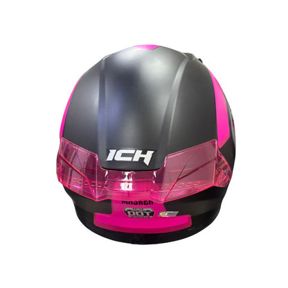 CASCO ICH-503 MASKER MATE NEGRO FUCSIA VISOR HUMO