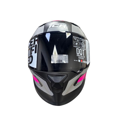 CASCO ICH-503 MASKER MATE NEGRO FUCSIA VISOR HUMO