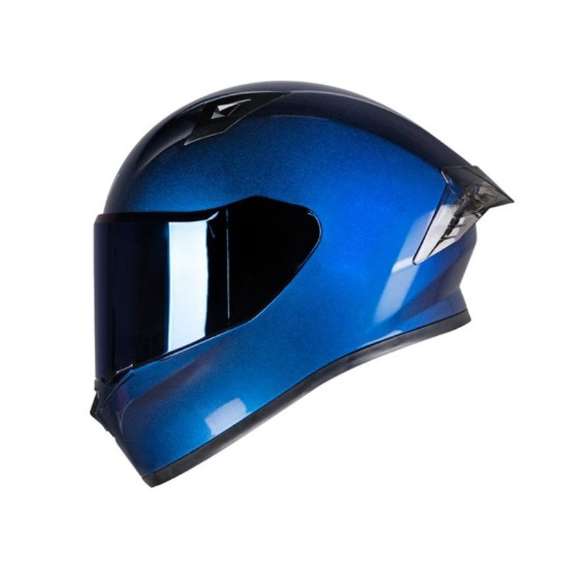 CASCO ICH-503 SOLID CAMALEON AZUL VISOR AZUL
