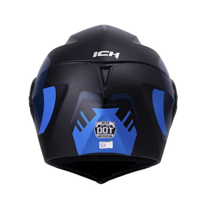 CASCO ICH ICH-3110DV LOKHET MATE NEGRO AZUL NAVI VISOR HUMO
