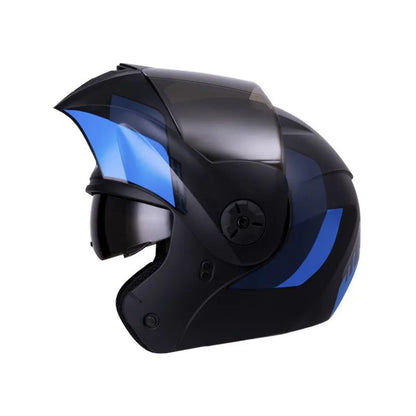 CASCO ICH ICH-3110DV LOKHET MATE NEGRO AZUL NAVI VISOR HUMO