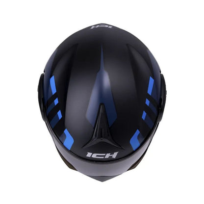 CASCO ICH ICH-3110DV LOKHET MATE NEGRO AZUL NAVI VISOR HUMO