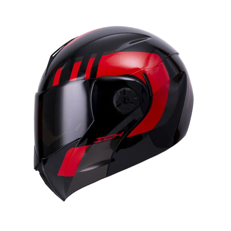 CASCO ICH ICH-3110DV LOKHET NEGRO ROJO VISOR HUMO – American Motos