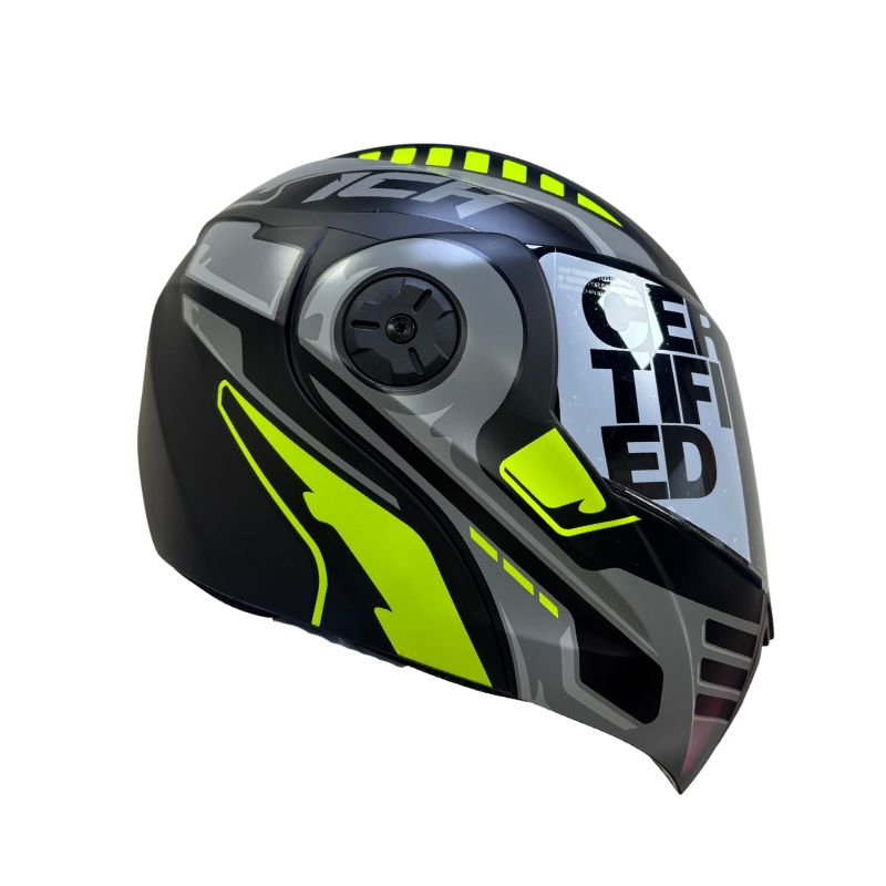 CASCO ICH ICH-3110DV ROBOTO MATE NEGRO AMARILLO NEON HUMO