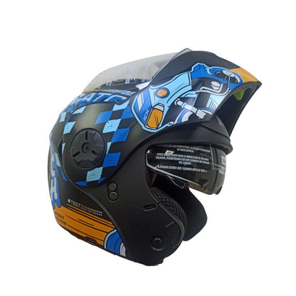 CASCO ICH ICH-3110S ERACER MATE NEGRO NARANJA