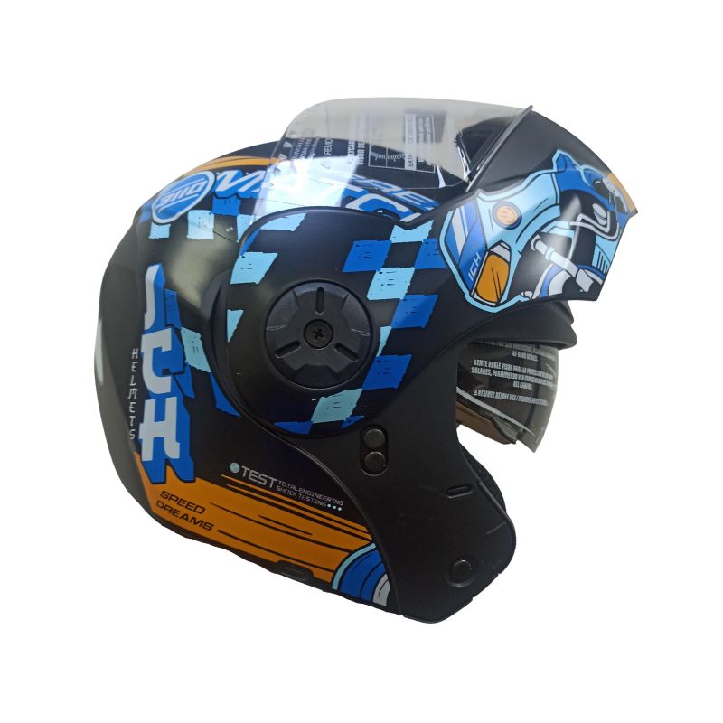 CASCO ICH ICH-3110S ERACER MATE NEGRO NARANJA