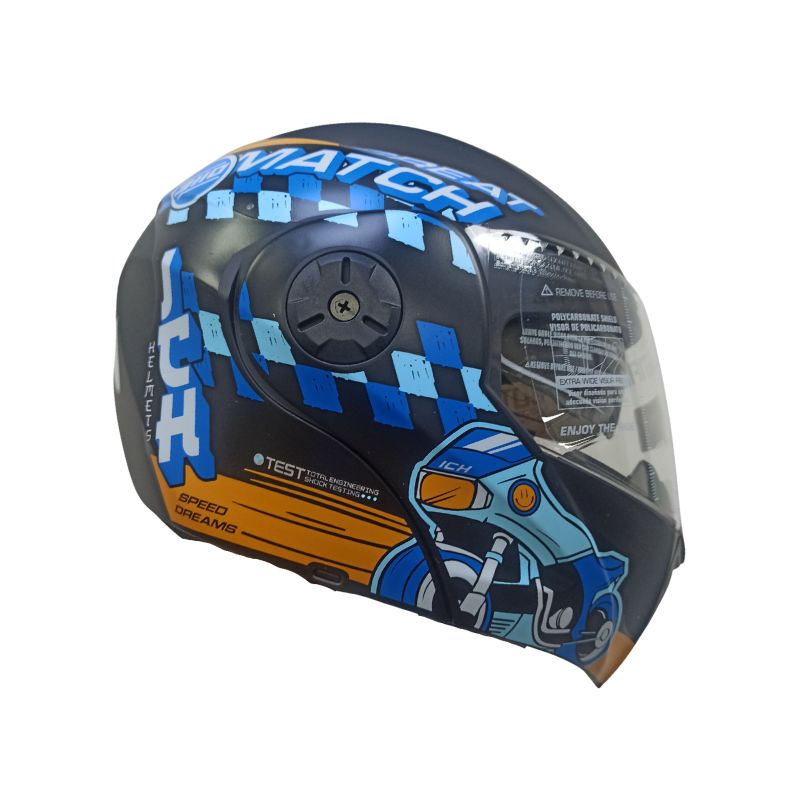 CASCO ICH ICH-3110S ERACER MATE NEGRO NARANJA