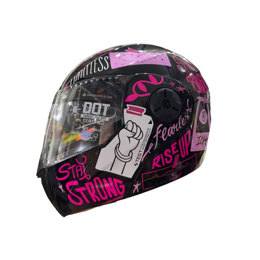 CASCO ICH ICH-3110S FEEL NEGRO ROSADO